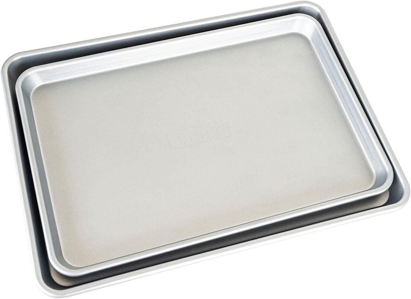 Viking Large Gray Nonstick Stainless Steel Cookie Sheet Set