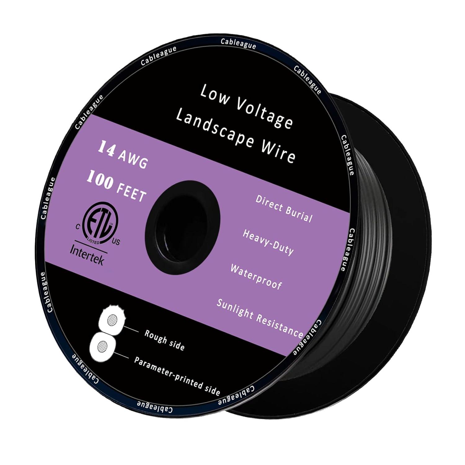 FIRMERST 16/2 Low Voltage Landscape Lighting Copper Wire 100 Feet UL Listed