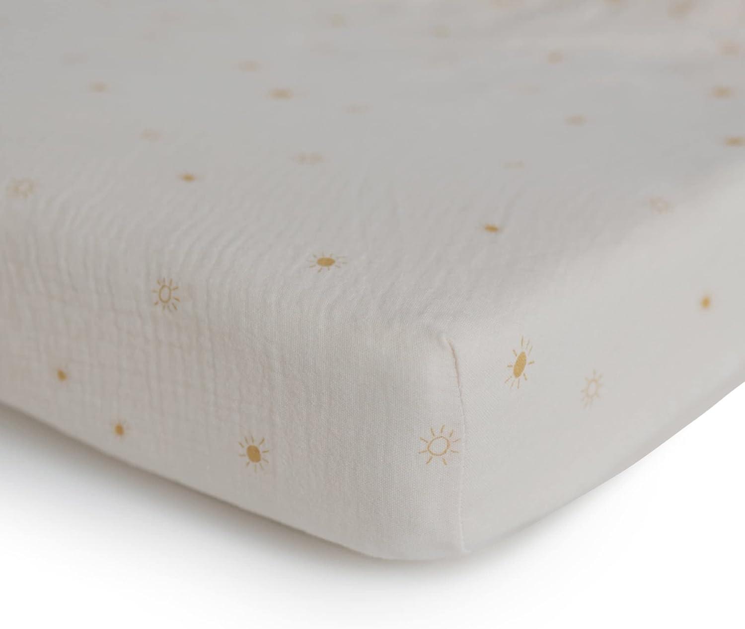 Extra Soft Muslin Crib Sheet Sun One Size
