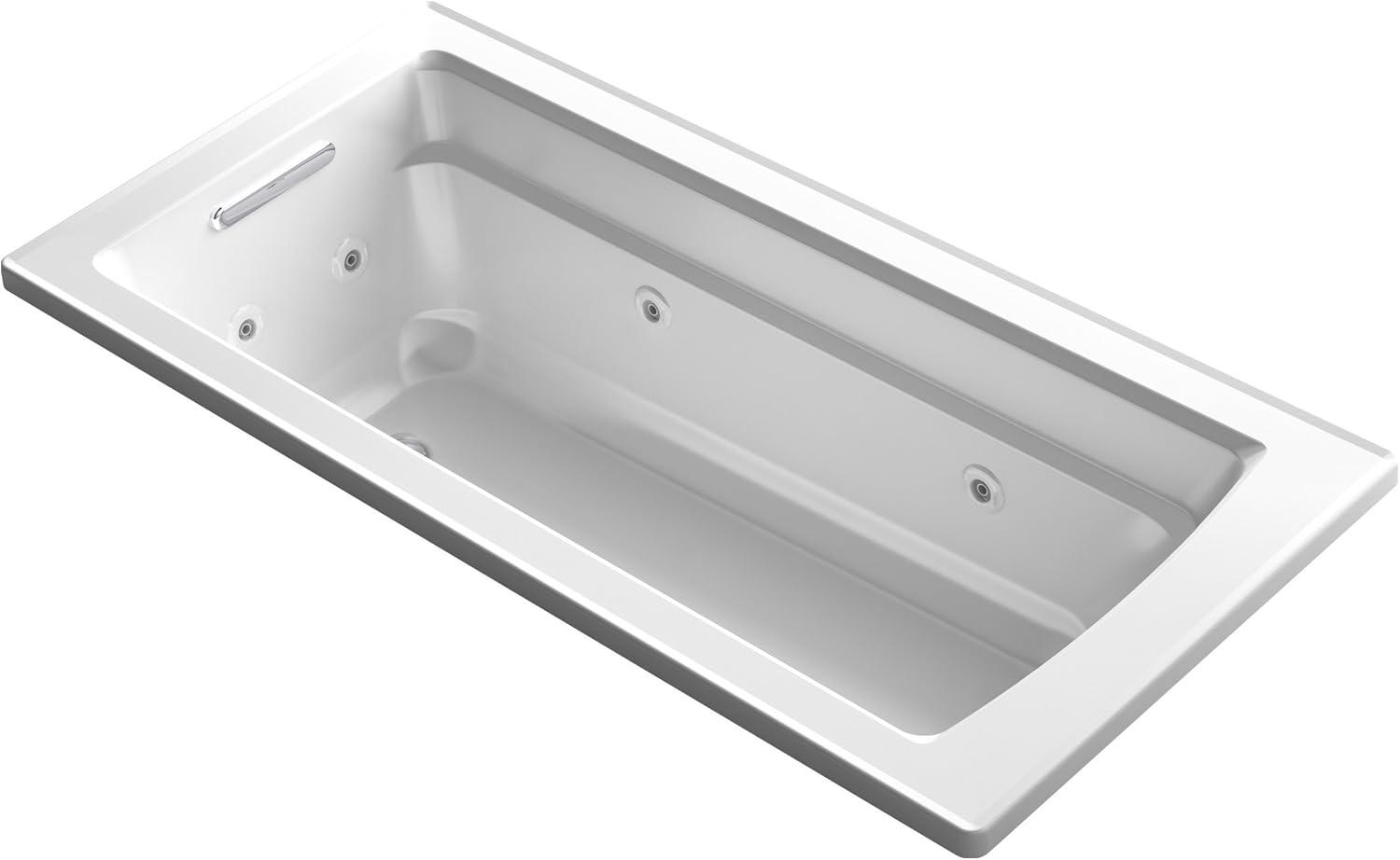 Archer® 66" X 32" Drop-In Whirlpool Bath with End Drain and Heater