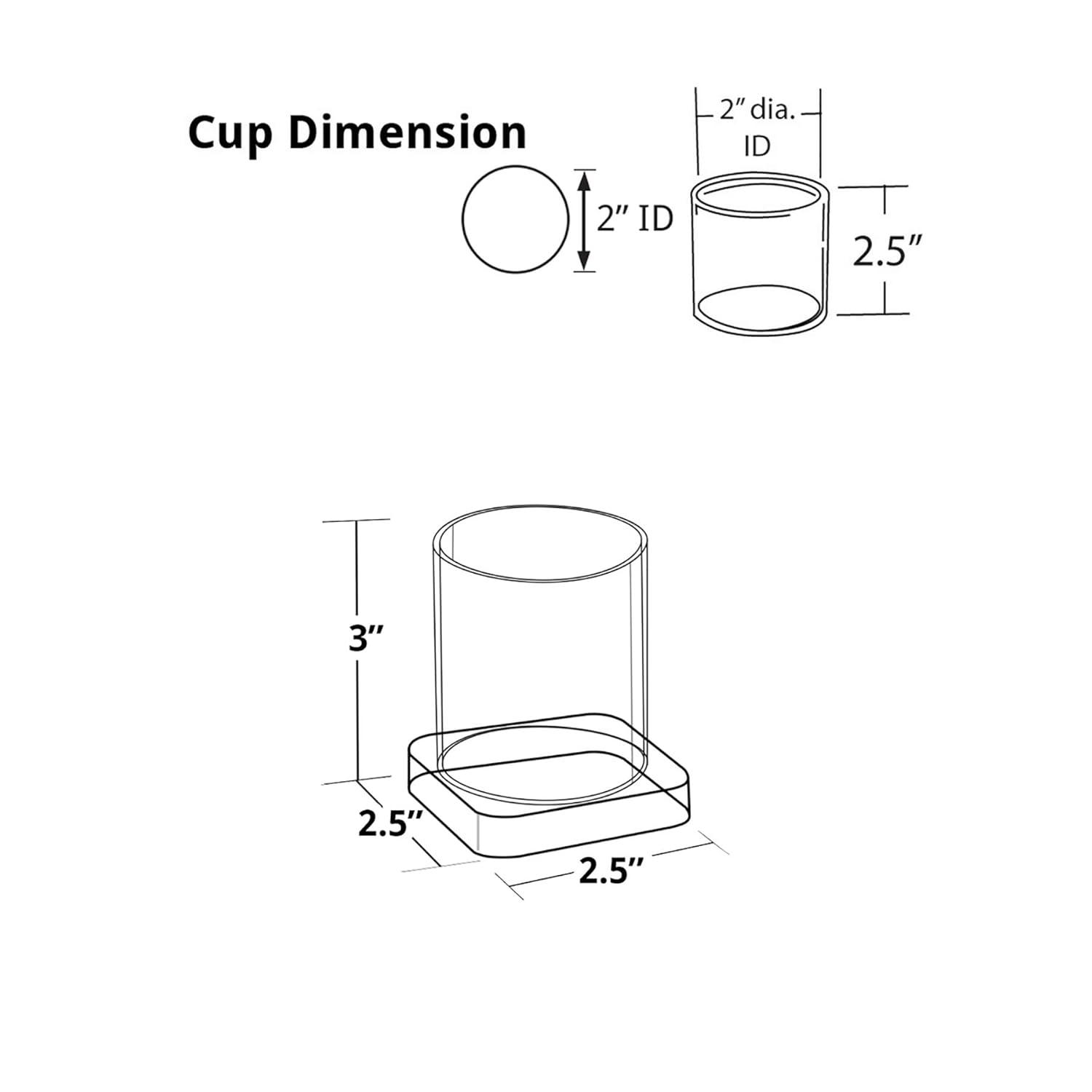 Azar Displays Single Cup Acrylic Deluxe Holder