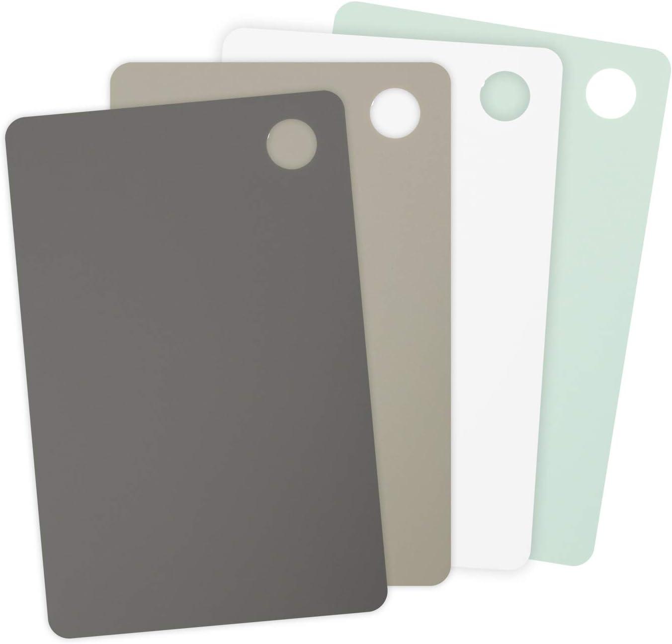 Set of 4 Assorted Color Flexible Plastic Chopping Mats