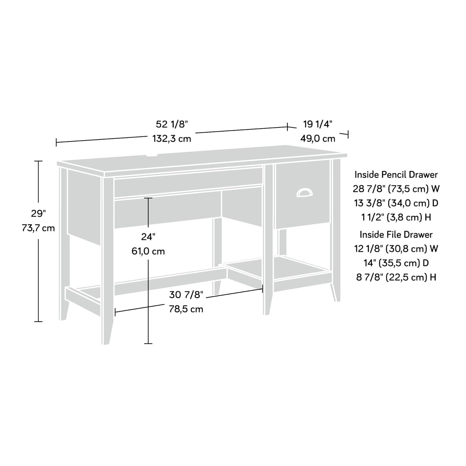 Sauder Summit Station Desk Cinnamon Cherry