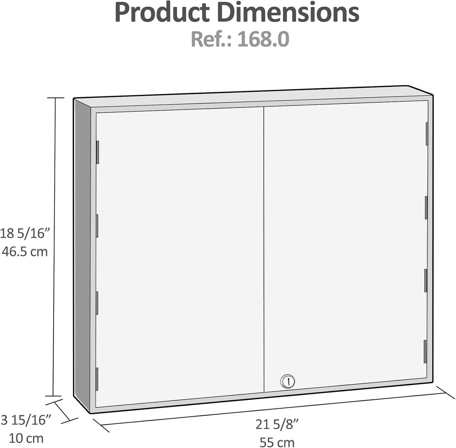 Beige MDF 256-Position Key Cabinet with Multicolored Tags