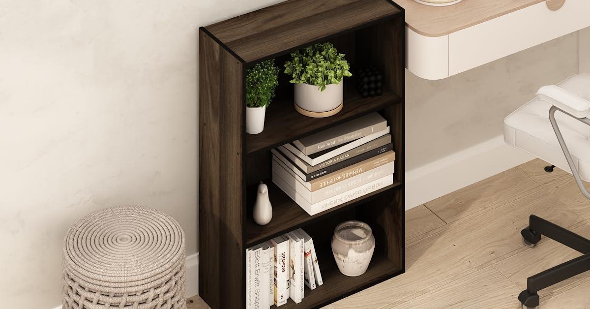 Furinno Easy Assembly 3 Cube Decorative Bookshelf Storage Display Cabinet 3-Tier Multi-functional Open Shelf