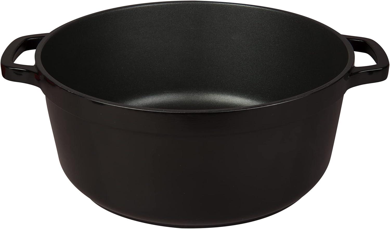 7 Quart Black Non-Stick Cast Aluminum Dutch Oven