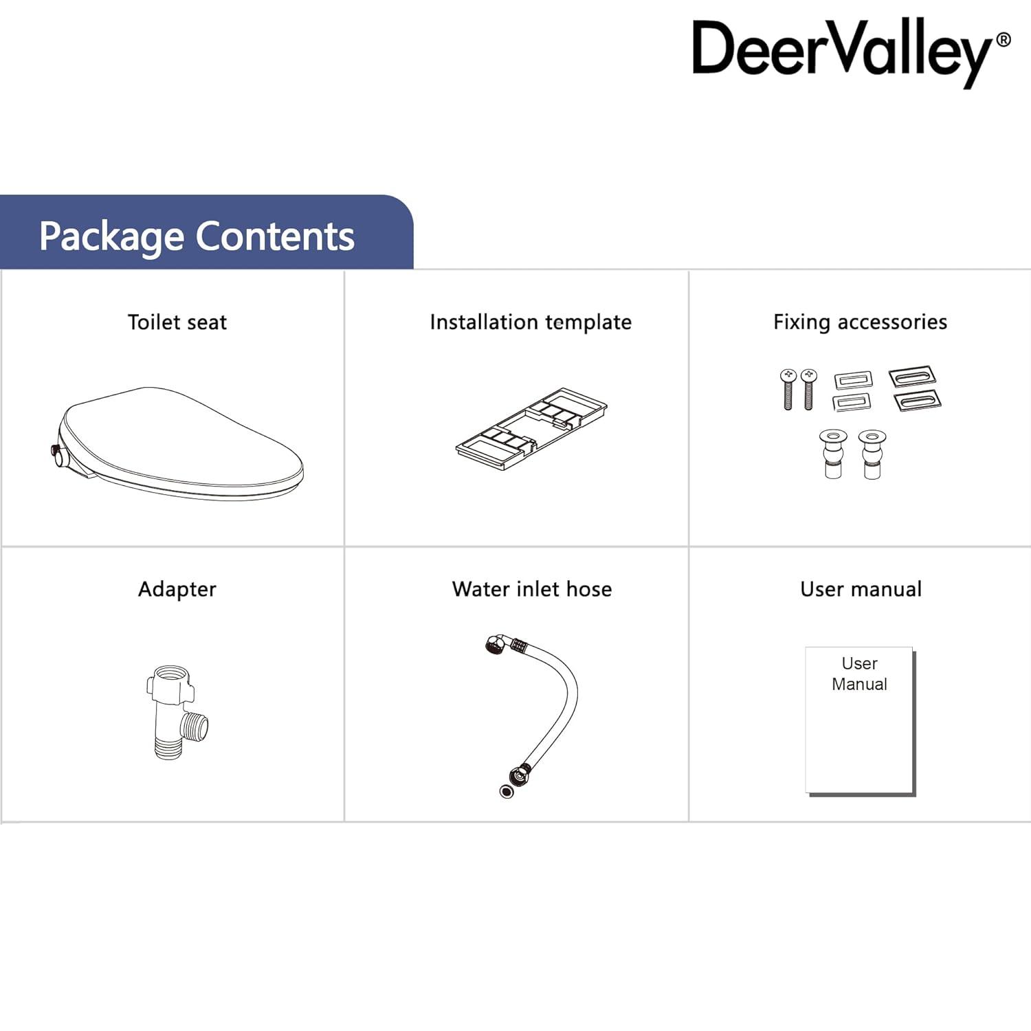 Electric Quiet Close Bidet Seat for Elongated Toilets in White