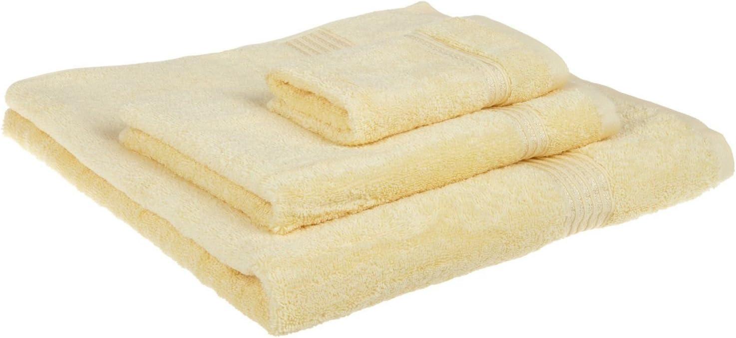 Superior Derry Solid Egyptian Cotton 3-piece Towel Set, Canary