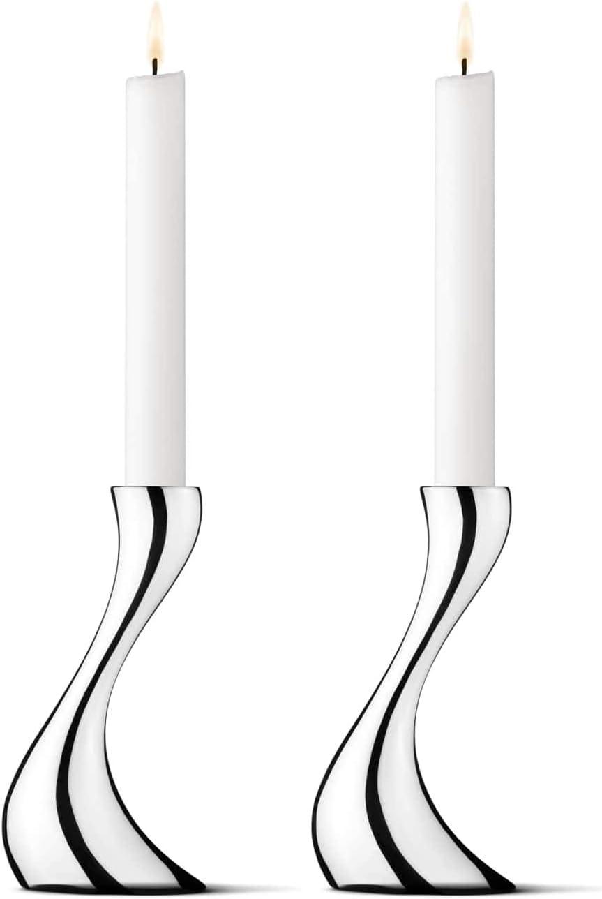 Cobra Stainless Steel Candlestick (Set of 2)