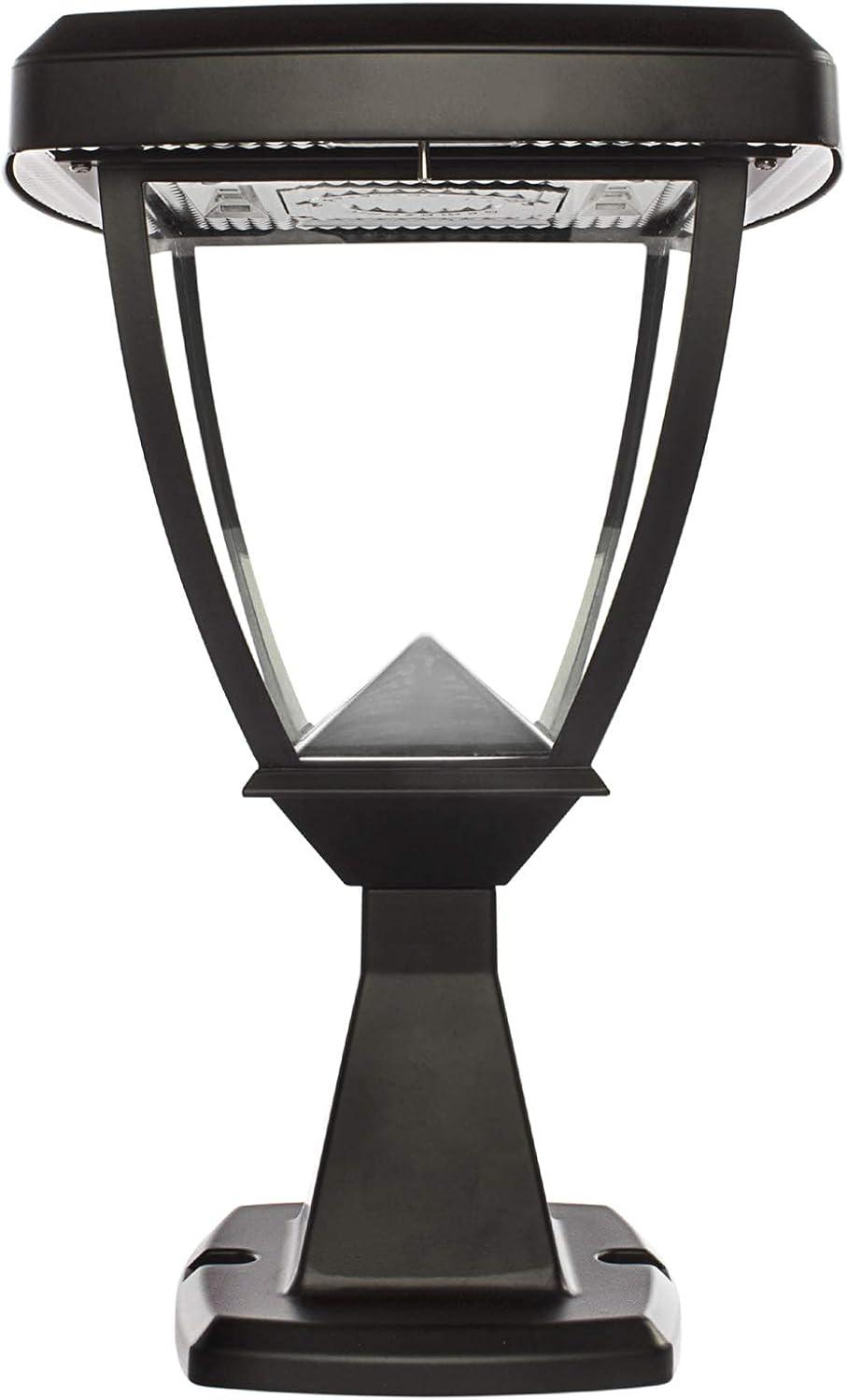 Inversee Black Cast Aluminum LED Solar Post Light