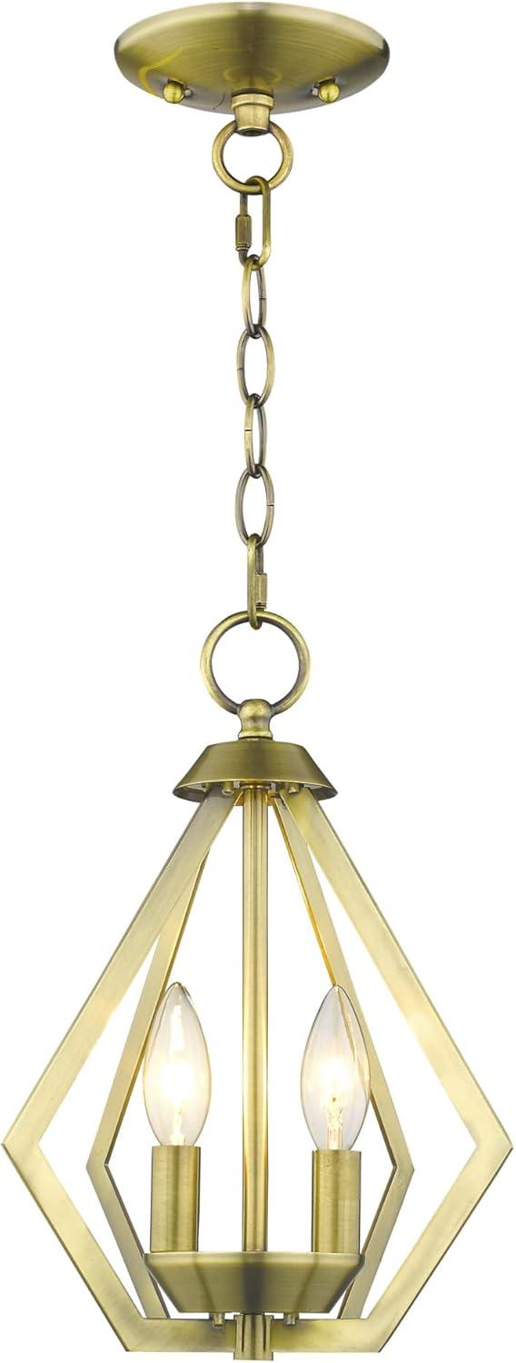 Livex Lighting Prism 2 - Light Chandelier in  Antique Brass