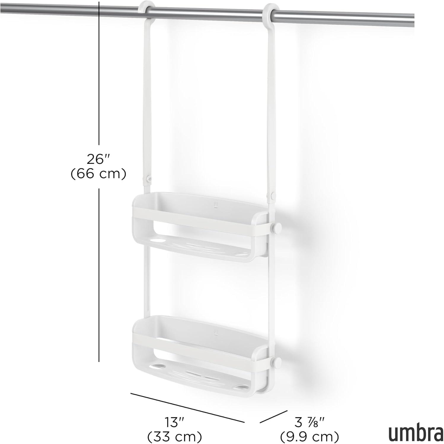 Umbra Flex Two Shelf Shower Caddy, White