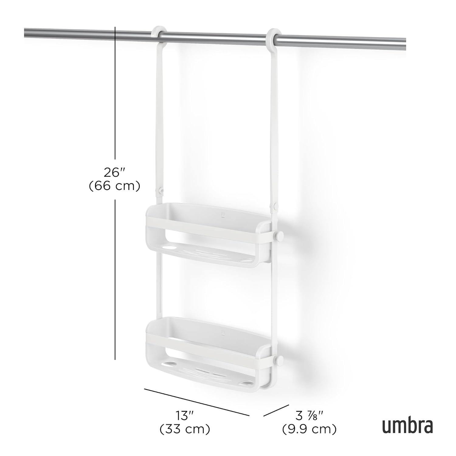 Umbra Flex Two Shelf Shower Caddy, White