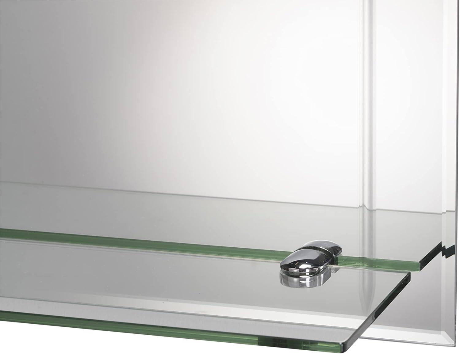 Croydex Fairfield Easy Install, Arch Bathroom Mirror with Single Shelf