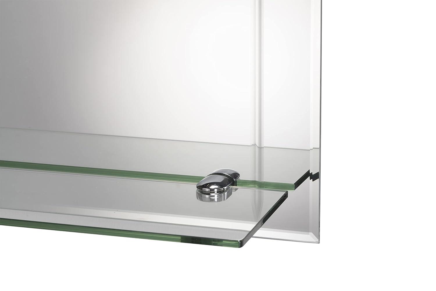 Croydex Fairfield Easy Install, Arch Bathroom Mirror with Single Shelf