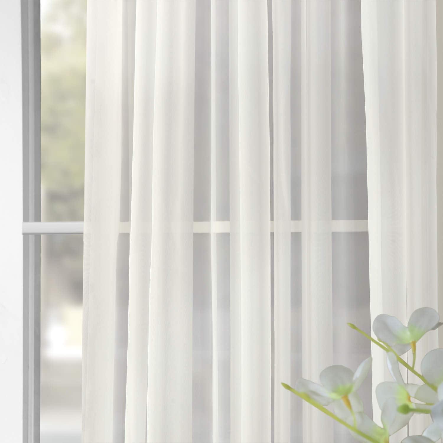 Half Price Drapes Doublewide Solid Voile Sheer Single Curtain Panel