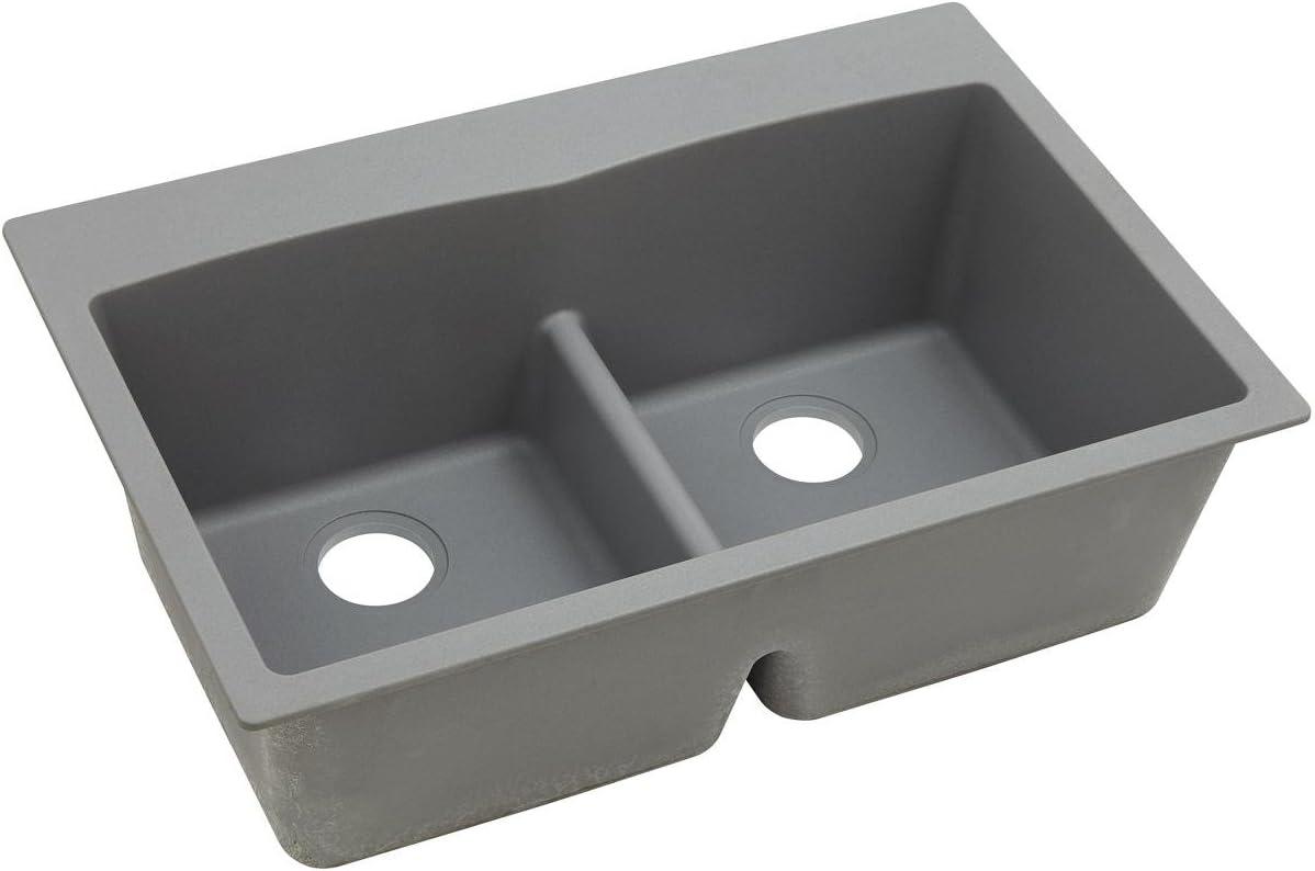 Quartz Classic 33" x 22" x 10" Double Basin Drop-In Kitchen Sink