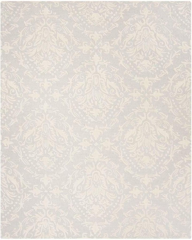 Blossom BLM107 Hand Tufted Indoor Area Rug - Light Grey/Ivory - 8'x10' - Safavieh