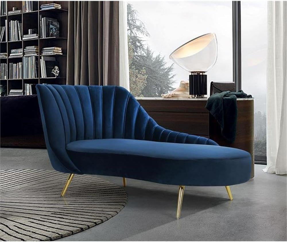 Meridian Furniture Margo Navy Velvet Chaise