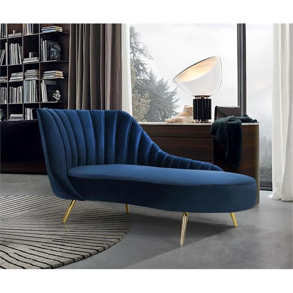 Meridian Furniture Margo Grey Velvet Chaise