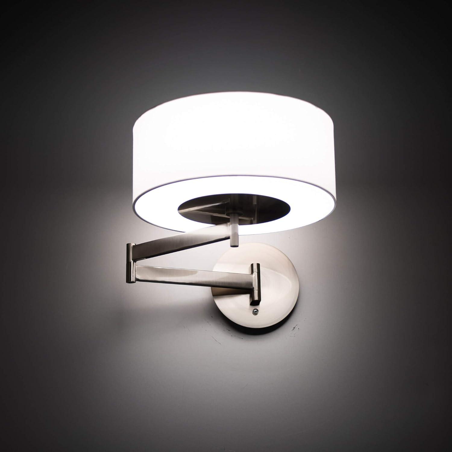 dweLED Chelsea 23.25-in W 1 -Light Brushed Nickel Transitional Integrated LED Wall Sconce