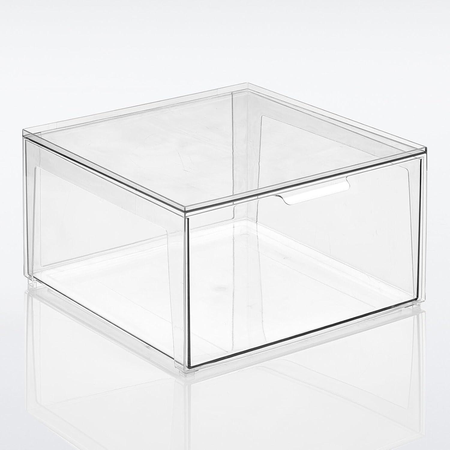 iDesign Clarity Closet Stacking Drawer Organizer 14 x 14 x 8 M4 (Set of 4)