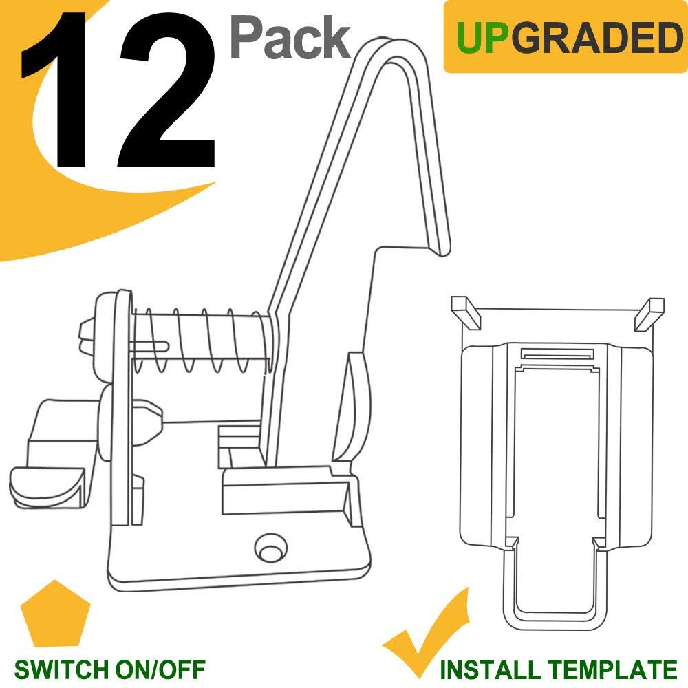 12 Pack Cabinet Locks Child Safety Latches - Vmaisi Baby Proofing Cabinets Drawer Lock with Adhesive Easy Installation - No Drilling or Extra Screws (White)