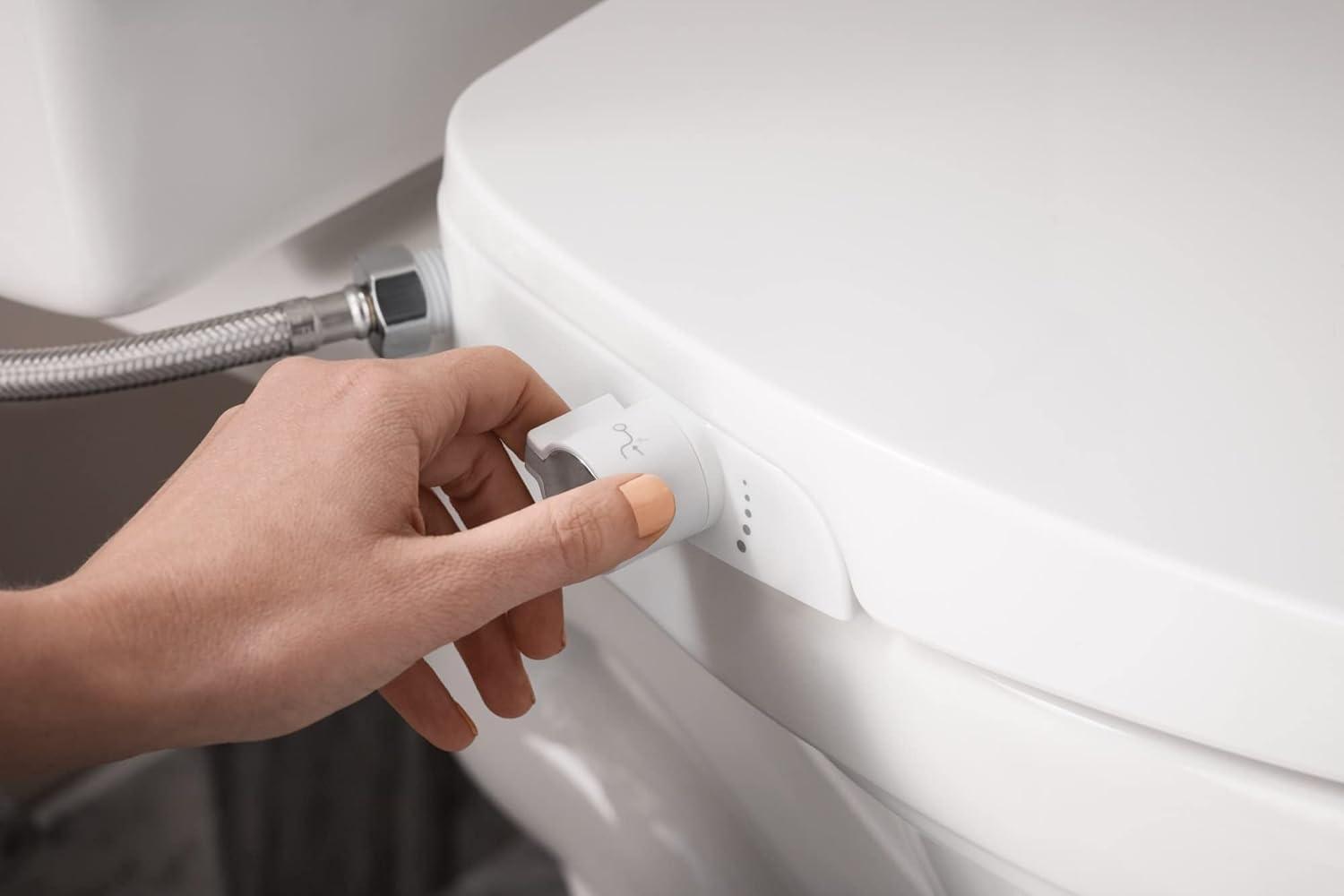2-Series Non-Electronic Bidet Seat for Elongated Seats in White