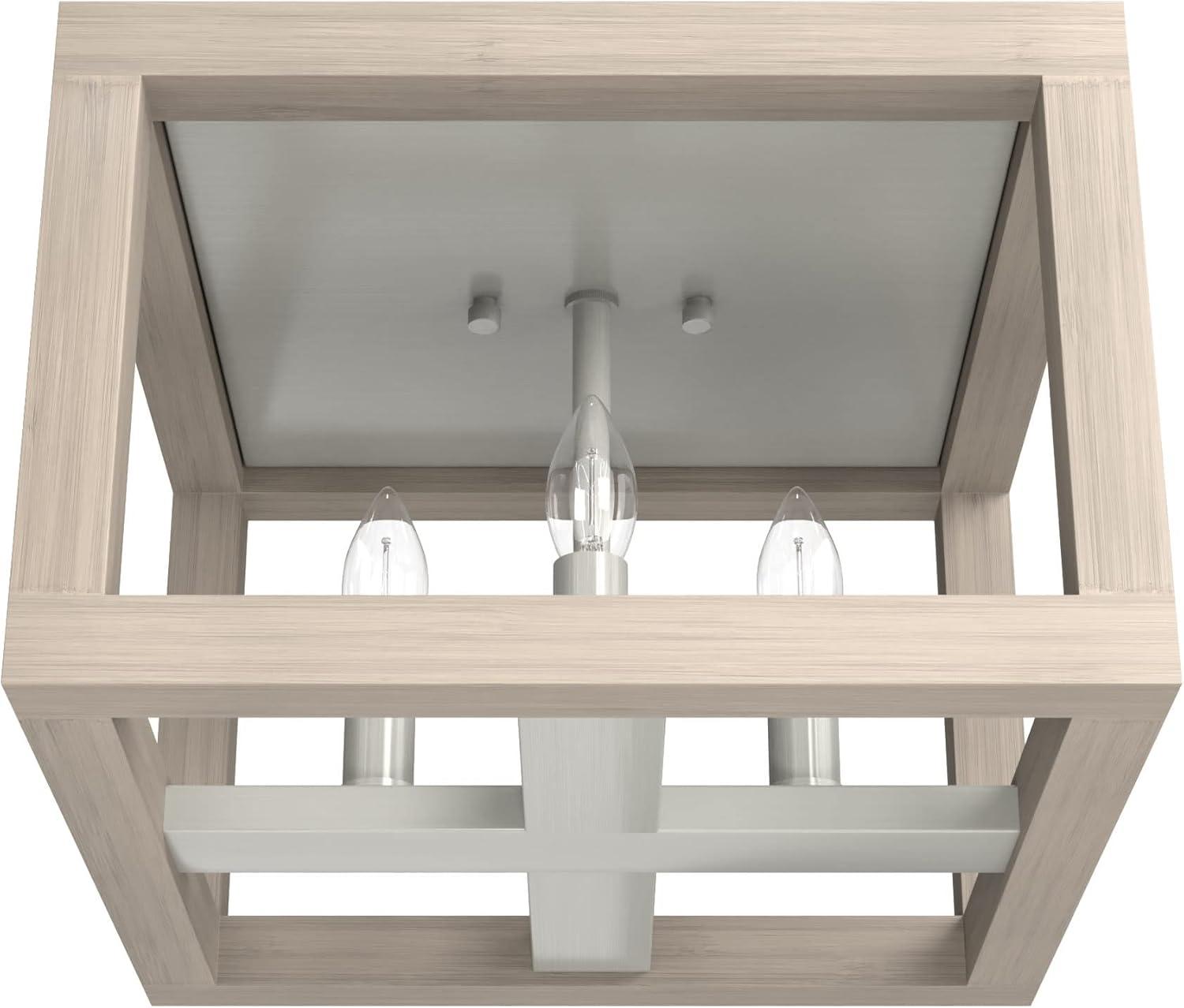 Squire Manor 4 - Light 12'' Lantern Square / Rectangle Flush Mount