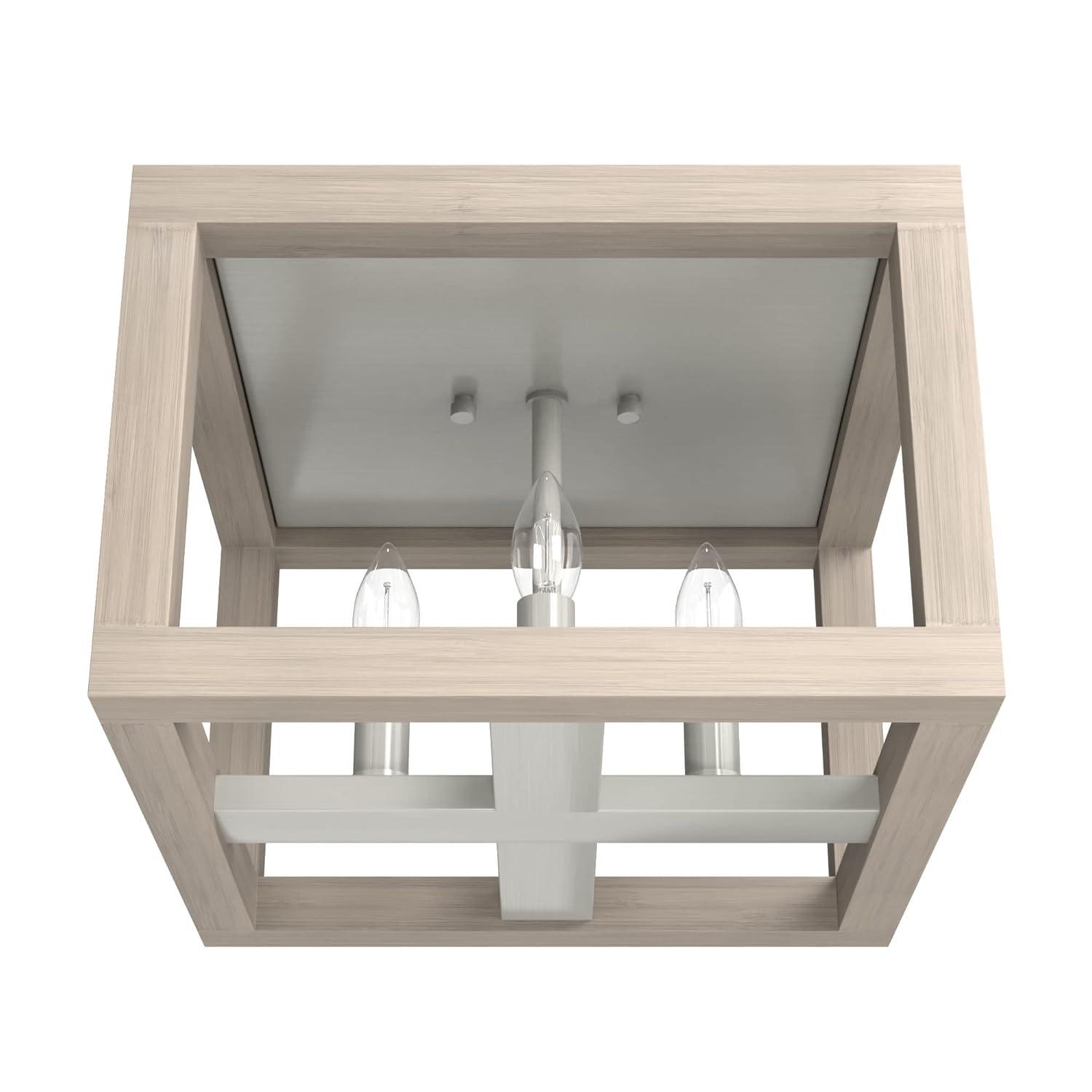 Squire Manor 4 - Light 12'' Lantern Square / Rectangle Flush Mount