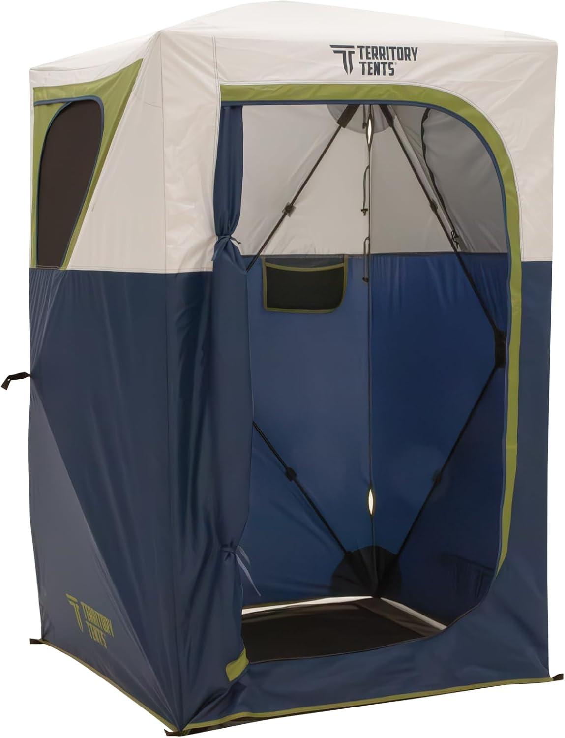 Territory Tents Blue and White Privacy Shower Tent