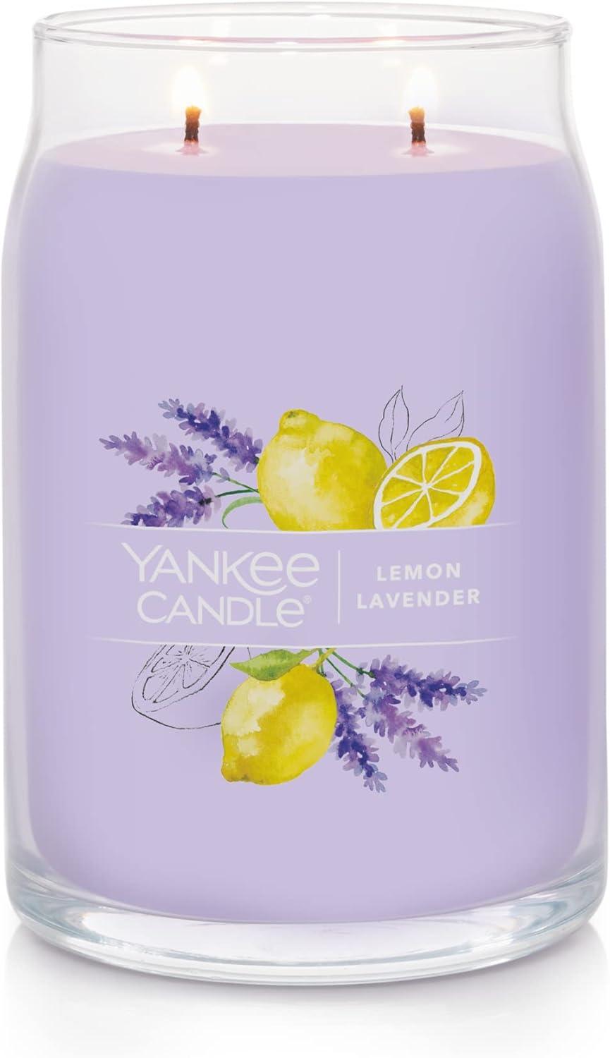 Signature Lemon Lavender Scented Jar Candle