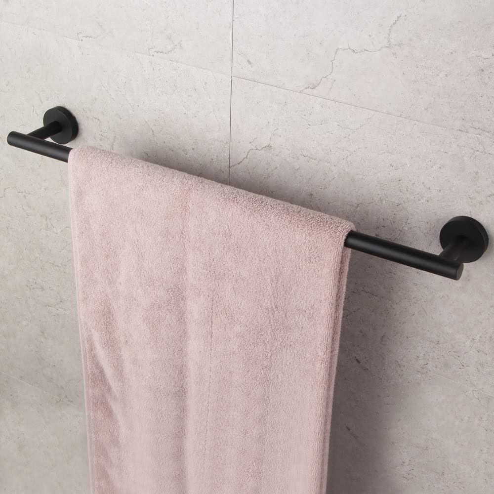 Matte Black 33" Stainless Steel Wall Mounted Towel Bar