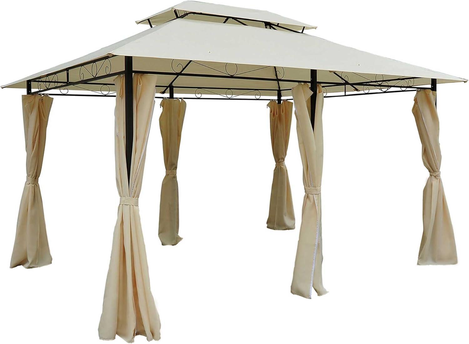 13 Ft. W x 10 Ft. D Steel Patio Gazebo