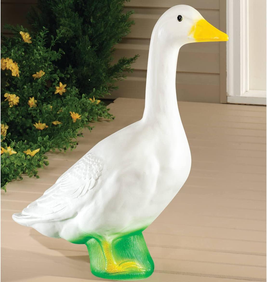 Large White Goose, Plastic Garden Décor, 23” High