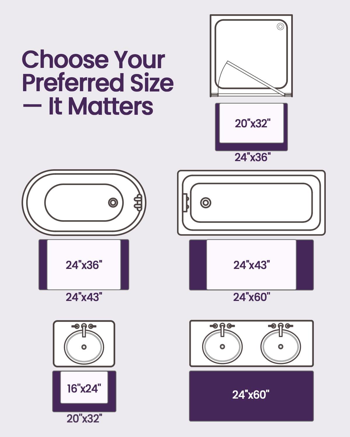 Smiry Microfiber Bathroom Rugs, 16"x24" Soft and Absorbent Bath Rugs, Non-Slip Machine Wash bath mats, Beige