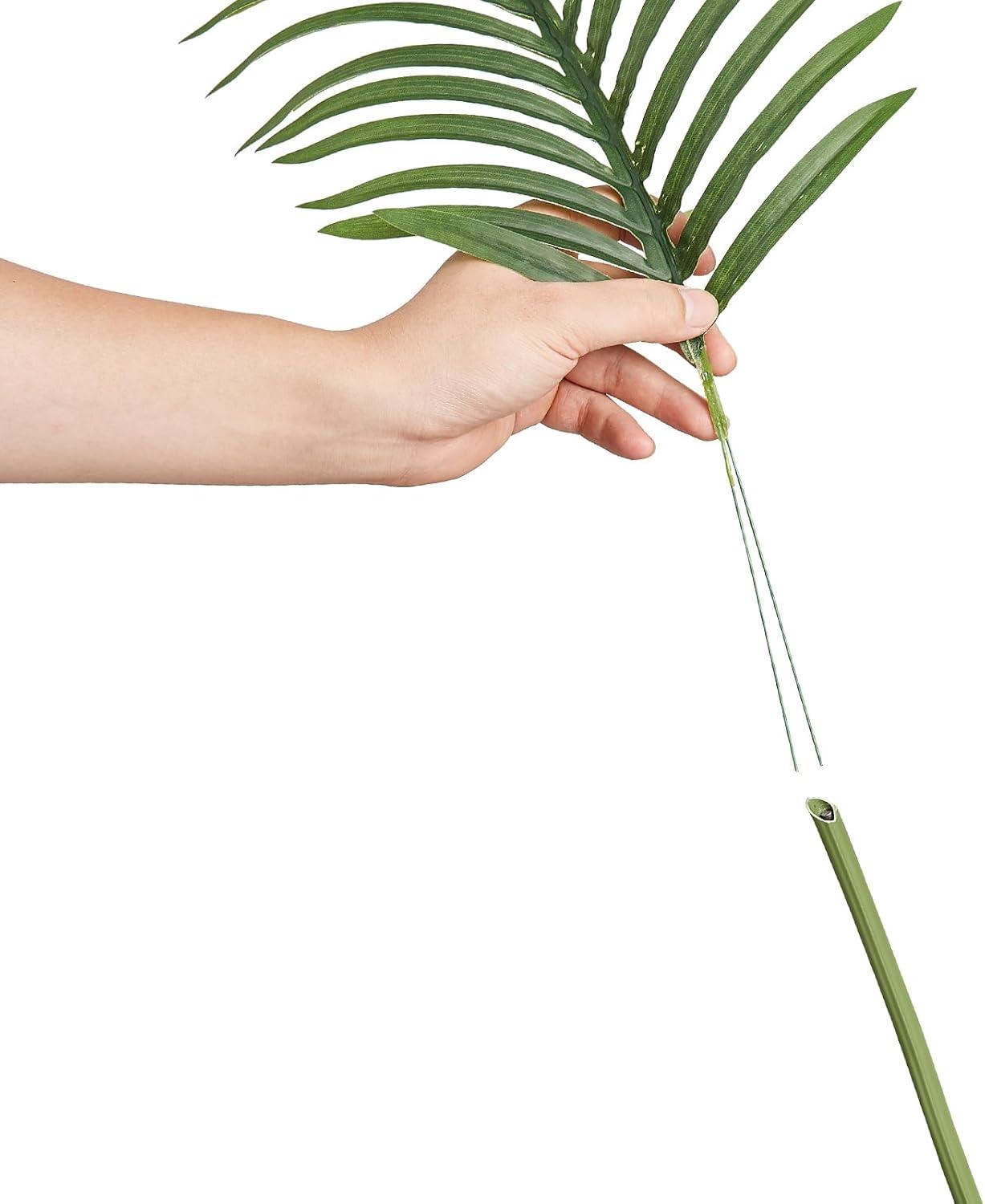 6.5 FT Green Plastic Potted Palm Floor Plant