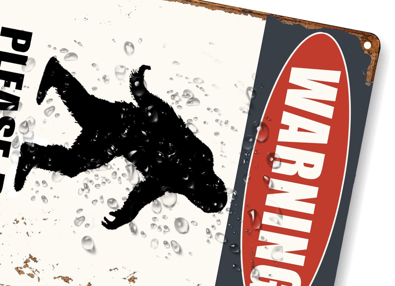 Vintage Warning Please Do Not Feed The Sasquatch Tin Sign Funny Metal Sign 8"x12" For Outdoor Decor