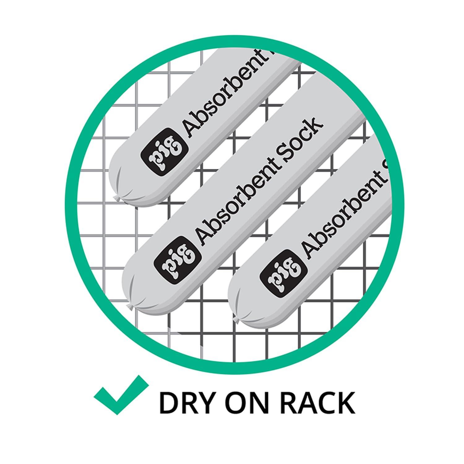 Pig Absorbent Sock,Blue,3" dia.,PK12 PIG105-BL