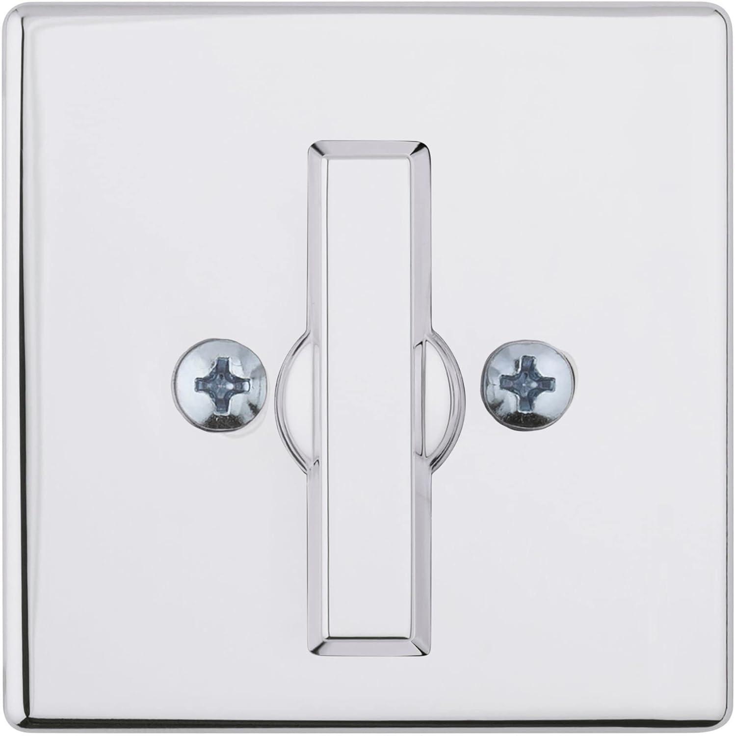 Polished Chrome Square Single Cylinder Deadbolt with SmartKey Security