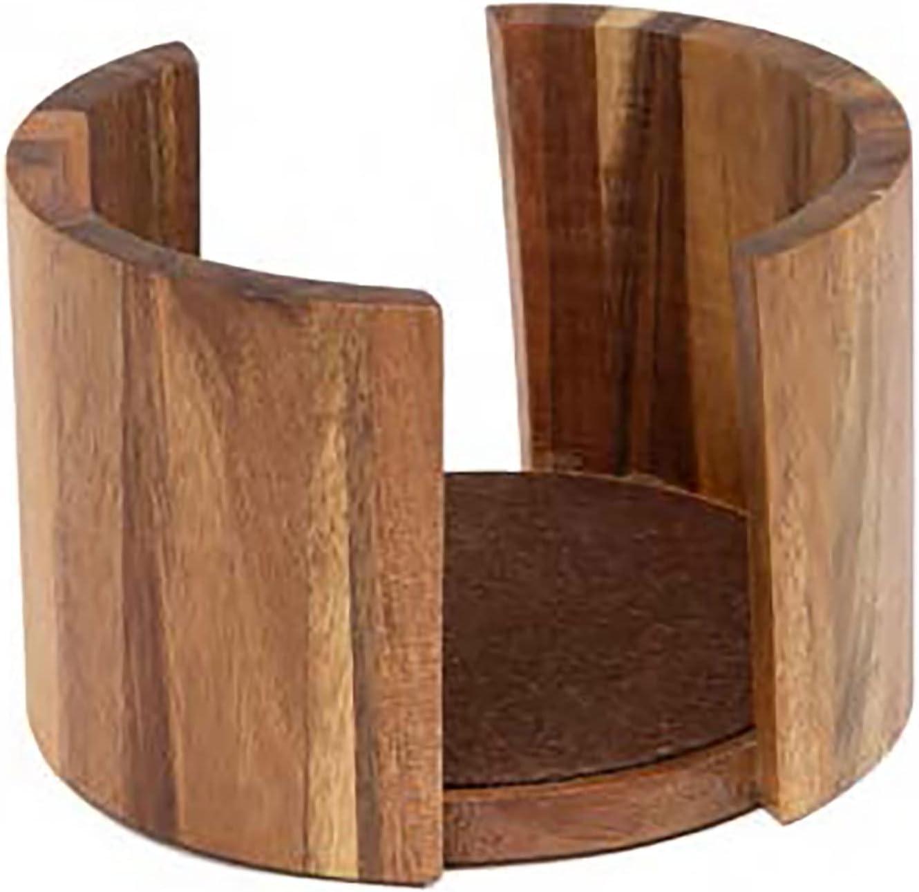 Thirstystone Natural Acacia Wood Round Coaster Holder