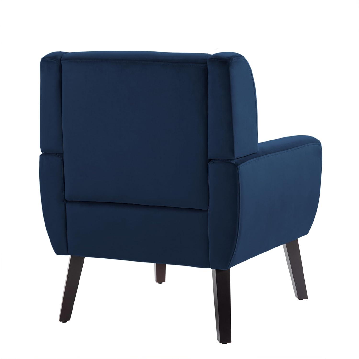 DREAMSIDEA Modern Button Tufted Accent Chair Set of 2 Upholstered Armchair Indoor,Velvet Living Room Chair for Bedroom,Royal Blue