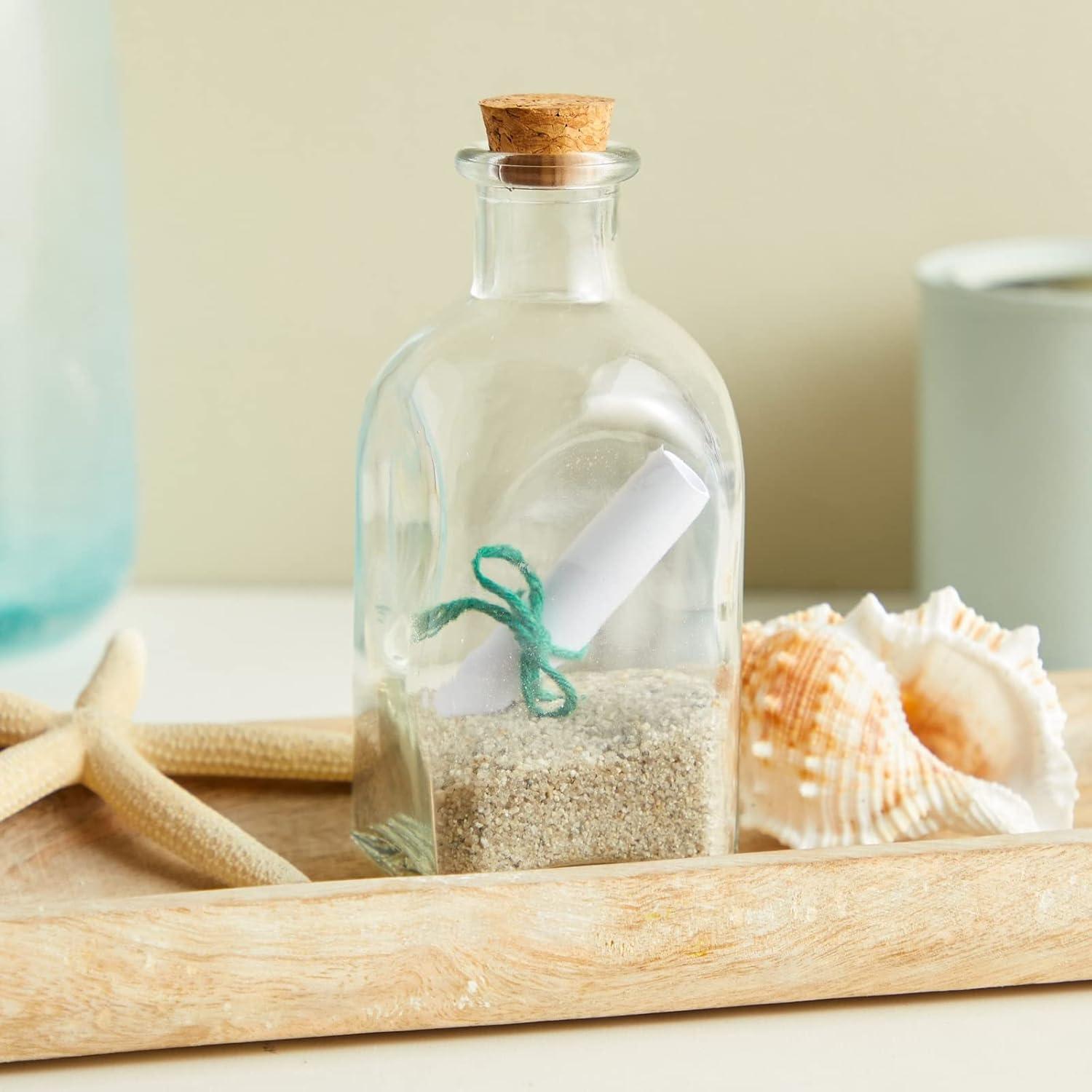 Juvale 12 Pack Clear Glass Bottles with Cork Lids, Tiny 4 oz Vintage Style Potion Vases for Flowers, DIY Crafts, Home Decor