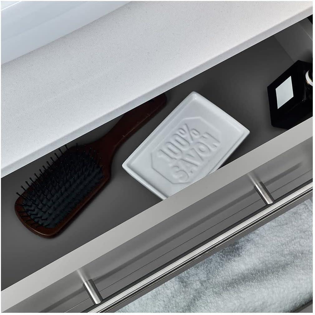 Lucera 24" Wall Mount Modern Single Sink Bathroom Vanity with Top and Undermount Sink