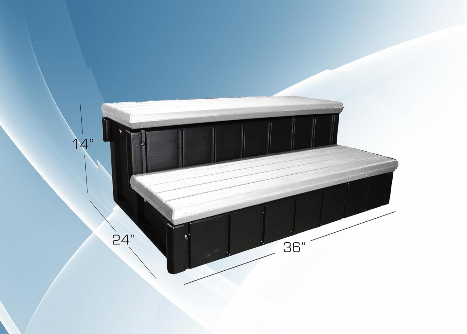 Confer Plastics Confer Plastics 36" Storage Spa Steps Espresso