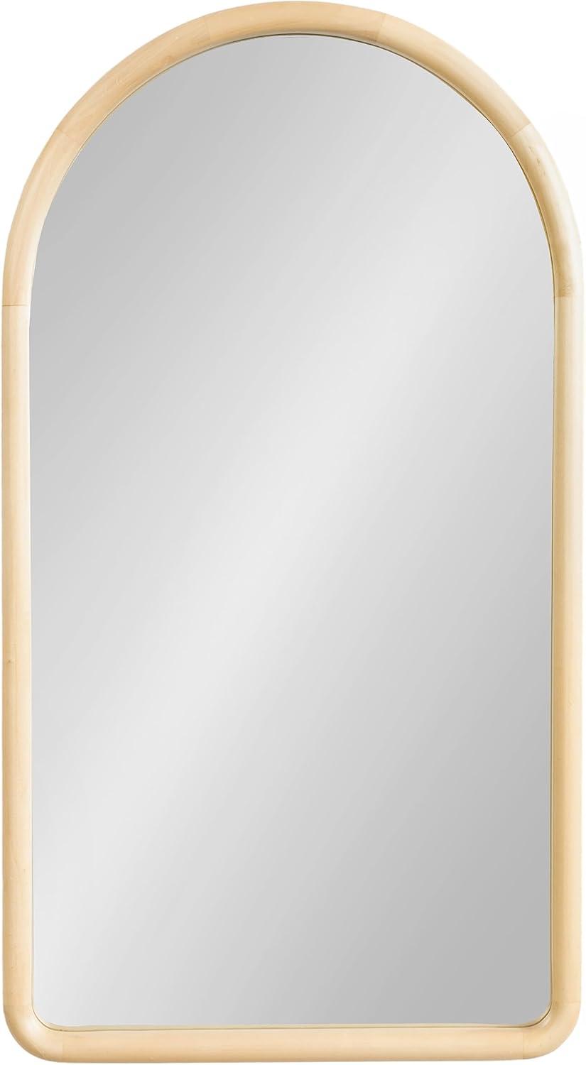 Kate & Laurel All Things Decor 20"X36" Talma Arched Wall Mirror Walnut Brown