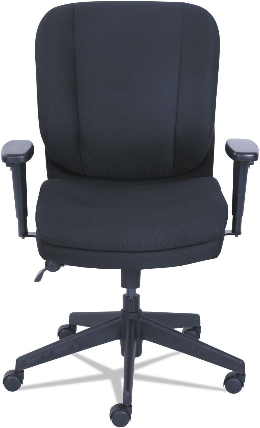 SertaPedic Cosset Ergonomic Task Chair, Supports Up to 275 lb, 19.5" to 22.5" Seat Height, Black