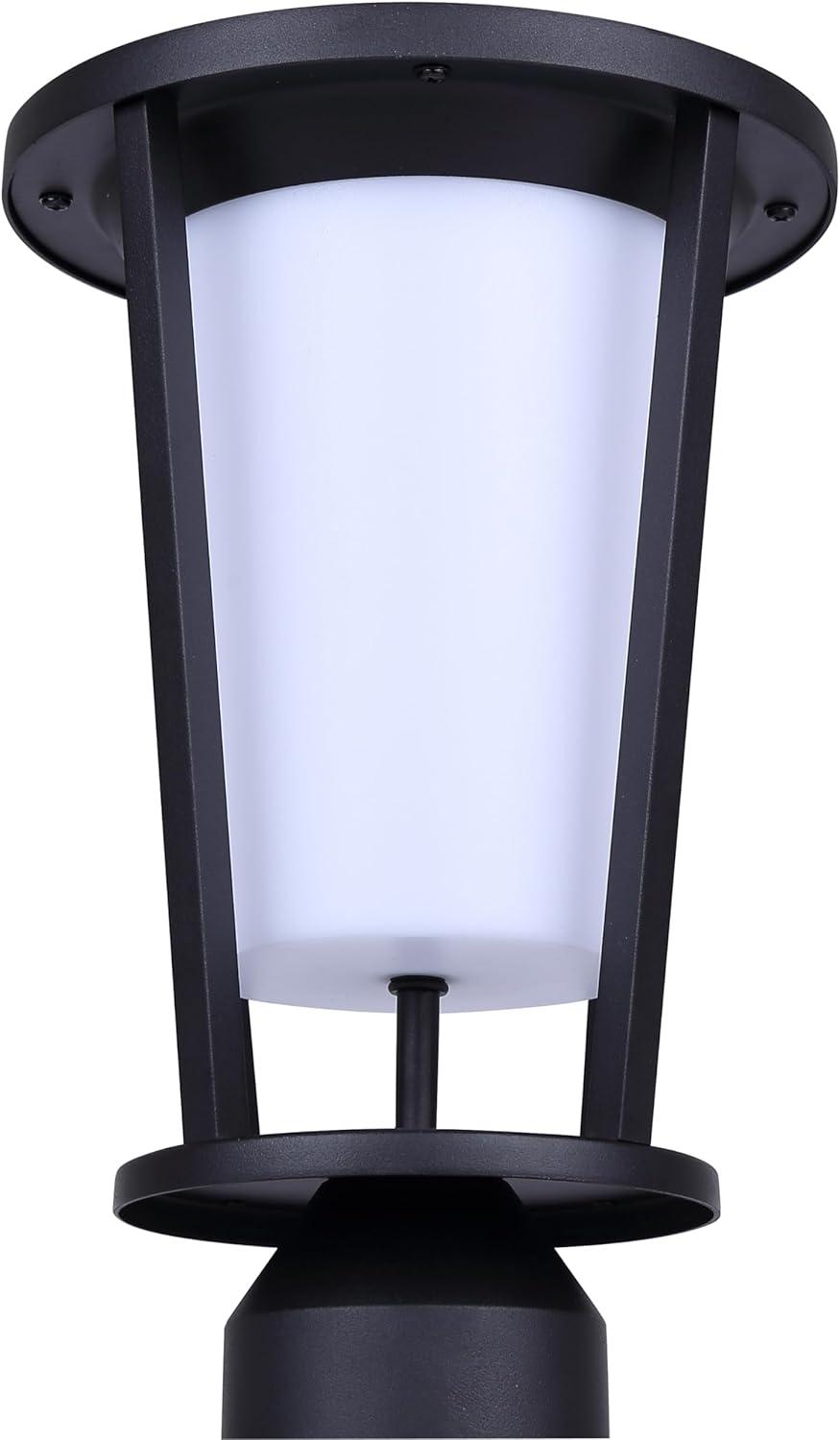 VERO. LOL675BK LED Integrated Outdoor Lantern Light, Black Finish