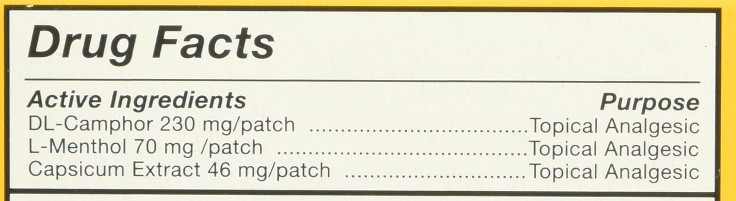 Tiger Balm Pain Relieving Large Patch, 4" x 8", 4/pack – Pain Relieving Patch – For Temporary Relief of Minor Aches of Muscles and Joints – Formulated with Menthol, Camphor, and Capsicum – Fast-Acting