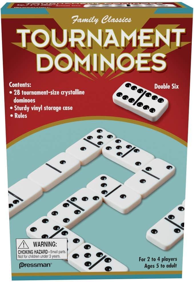 Family Classics Double Six Tournament Dominoes with Vinyl Case